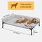 Show in main carousel: Veehoo Cooling Orthopedic Elevated Dog Bed with Removable Fluffy Plush Pillow Cushion, Grey, Large slide 2 of 7