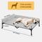 Show in main carousel: Veehoo Cooling Orthopedic Elevated Dog Bed with Removable Fluffy Plush Pillow Cushion, Grey, X-Large slide 2 of 7
