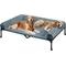 Show in main carousel: Veehoo Cooling Orthopedic Elevated Dog Bed with Removable Fluffy Plush Pillow Cushion, Haze Blue, XX-Large slide 1 of 7