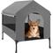 Show in main carousel: Veehoo 2-in-1 Indoor & Outdoor Elevated Cot Bed Dog House, Sky Grey, Sky Grey, Medium slide 1 of 8