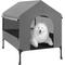 Show in main carousel: Veehoo 2-in-1 Indoor & Outdoor Elevated Cot Bed Dog House, Sky Grey, Sky Grey, Large slide 1 of 8