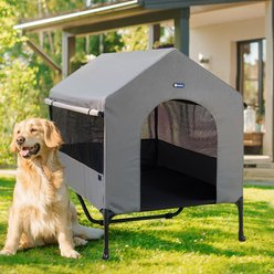 Veehoo 2-in-1 Indoor & Outdoor Elevated Cot Bed Dog House, Sky Grey, Sky Grey, XX-Large slide 2 of 7
