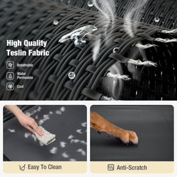 Veehoo Guardrail Elevated Dog Bed, Black, Large slide 2 of 6