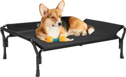 Veehoo Guardrail Elevated Dog Bed, Black, Medium