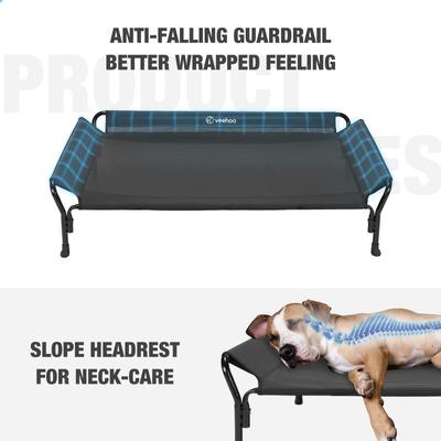Show full view: Veehoo Guardrail Elevated Dog Bed, Black, Large slide 4 of 6