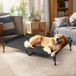 Veehoo Guardrail Elevated Dog Bed, Black, XX-Large slide 2 of 7