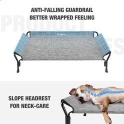 Veehoo Guardrail Elevated Dog Bed, Black Sliver, Large slide 2 of 6