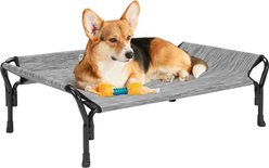 Veehoo Guardrail Elevated Dog Bed, Black Sliver, Medium