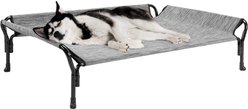 Veehoo Guardrail Elevated Dog Bed, Black Sliver, Large