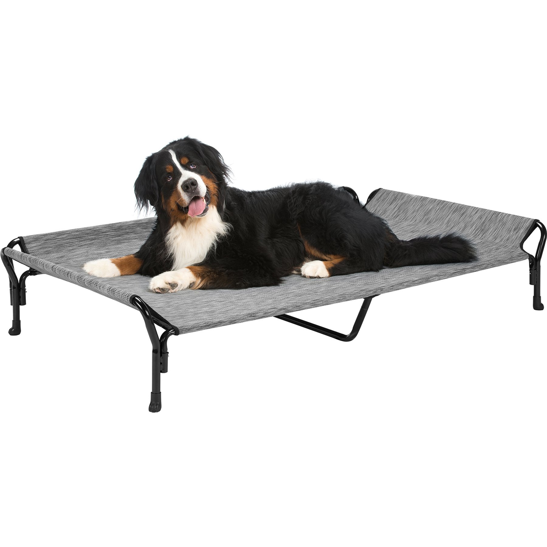 Veehoo Guardrail Elevated Dog Bed, Black Sliver, XX-Large