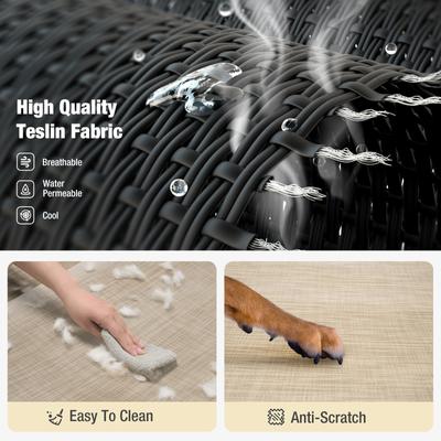 Show full view: Veehoo Guardrail Elevated Dog Bed, Beige Coffee, XX-Large slide 6 of 7