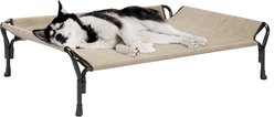 Veehoo Guardrail Elevated Dog Bed, Beige Coffee, Large