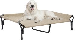 Veehoo Guardrail Elevated Dog Bed, Beige Coffee, X-Large