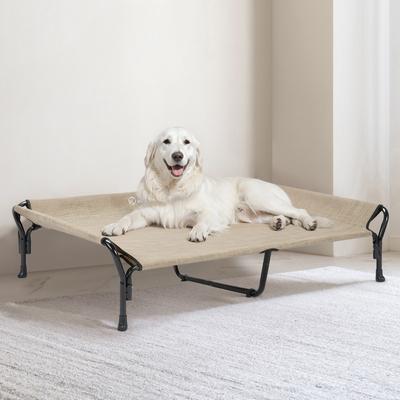 Show full view: Veehoo Guardrail Elevated Dog Bed, Beige Coffee, X-Large slide 3 of 5
