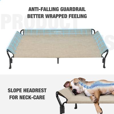 Show full view: Veehoo Guardrail Elevated Dog Bed, Beige Coffee, XX-Large slide 4 of 7