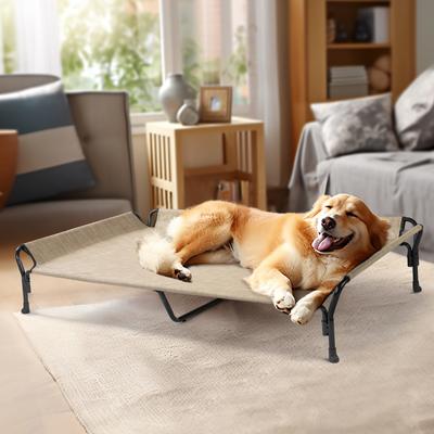 Show full view: Veehoo Guardrail Elevated Dog Bed, Beige Coffee, XX-Large slide 7 of 7