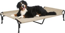 Veehoo Guardrail Elevated Dog Bed, Beige Coffee, XX-Large