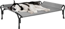 Veehoo Guardrail Elevated Dog Bed, Sky Grey, Large