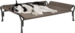 Veehoo Guardrail Elevated Dog Bed, Brown, Large
