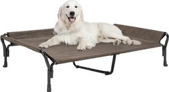 Veehoo Guardrail Elevated Dog Bed, Brown, X-Large