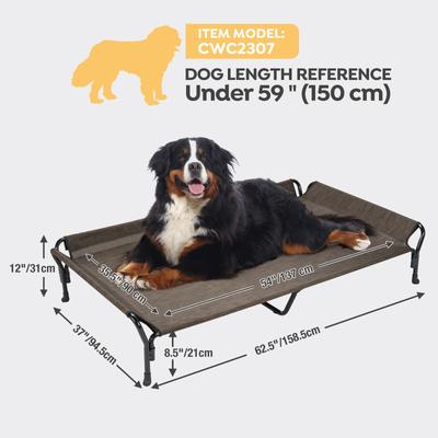 Show full view: Veehoo Guardrail Elevated Dog Bed, Brown, XX-Large slide 2 of 6