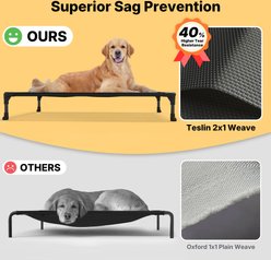 Veehoo Washable Breathable Mesh Hammock Elevated Dog Cot Bed with No-Slip Feet, Black, XXXXX-Large slide 2 of 8