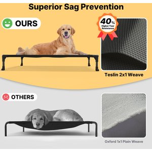 Veehoo Cooling Elevated Dog Bed, Black, Large