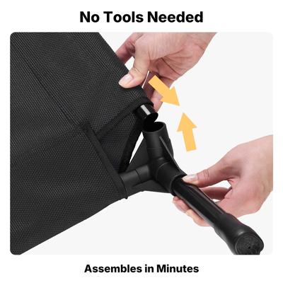 Show full view: Veehoo Washable Breathable Mesh Hammock Elevated Dog Cot Bed with No-Slip Feet, Black, XXXXX-Large slide 6 of 8