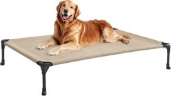 Veehoo Washable Breathable Mesh Hammock Elevated Dog Cot Bed with No-Slip Feet, Beige Coffee, XX-Large