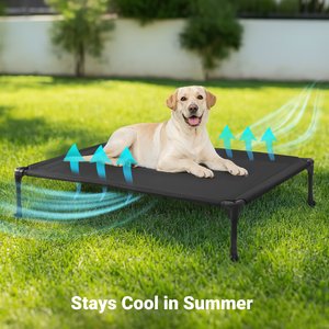 Veehoo Cooling Elevated Dog Bed, Black, Large