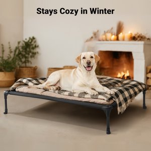 Veehoo Cooling Elevated Dog Bed, Black, Large