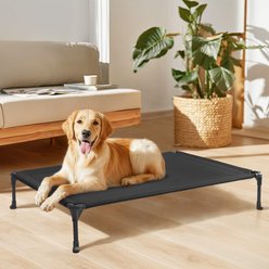 Veehoo Washable Breathable Mesh Hammock Elevated Dog Cot Bed with No-Slip Feet, Black, XX-Large slide 2 of 8