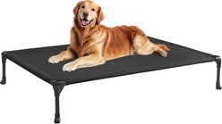 Veehoo Washable Breathable Mesh Hammock Elevated Dog Cot Bed with No-Slip Feet, Black, XX-Large