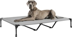 Veehoo Washable Breathable Mesh Hammock Elevated Dog Cot Bed with No-Slip Feet, Grey, XXXXX-Large
