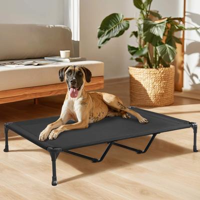 Show full view: Veehoo Washable Breathable Mesh Hammock Elevated Dog Cot Bed with No-Slip Feet, Black, XXXXX-Large slide 7 of 8