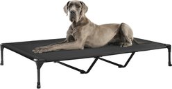 Veehoo Washable Breathable Mesh Hammock Elevated Dog Cot Bed with No-Slip Feet, Black, XXXXX-Large