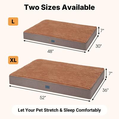 Show full view: Veehoo Orthopedic Memory Foam Elevated Dog Bed with Removable Cover, Brown, Large slide 4 of 7