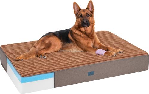 Show full view: Veehoo Orthopedic Memory Foam Elevated Dog Bed with Removable Cover, Brown, X-Large slide 2 of 6