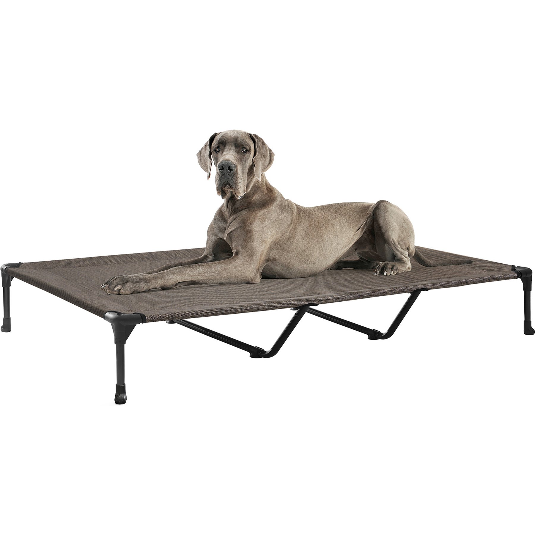 Veehoo Washable Breathable Mesh Hammock Elevated Dog Cot Bed with No-Slip Feet, Brown, XXXXX-Large