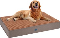 Veehoo Orthopedic Memory Foam Elevated Dog Bed with Removable Cover, Brown, Large slide 1 of 5