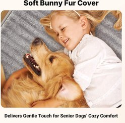 Veehoo Orthopedic Memory Foam Elevated Dog Bed with Removable Cover, Grey, X-Large slide 2 of 5