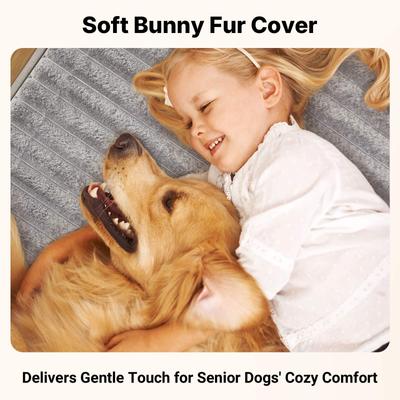 Show full view: Veehoo Orthopedic Memory Foam Elevated Dog Bed with Removable Cover, Grey, X-Large slide 6 of 7