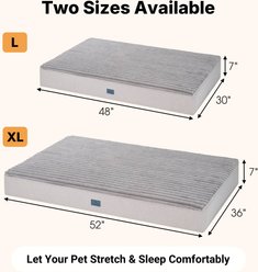Veehoo Orthopedic Memory Foam Elevated Dog Bed with Removable Cover, Grey, Large slide 2 of 5