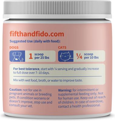 Show full view: Fifth & Fido Turkey Tail+ Mushroom Bacon Flavored Dog & Cat Powdered Supplement, 2.97-oz jar slide 3 of 9