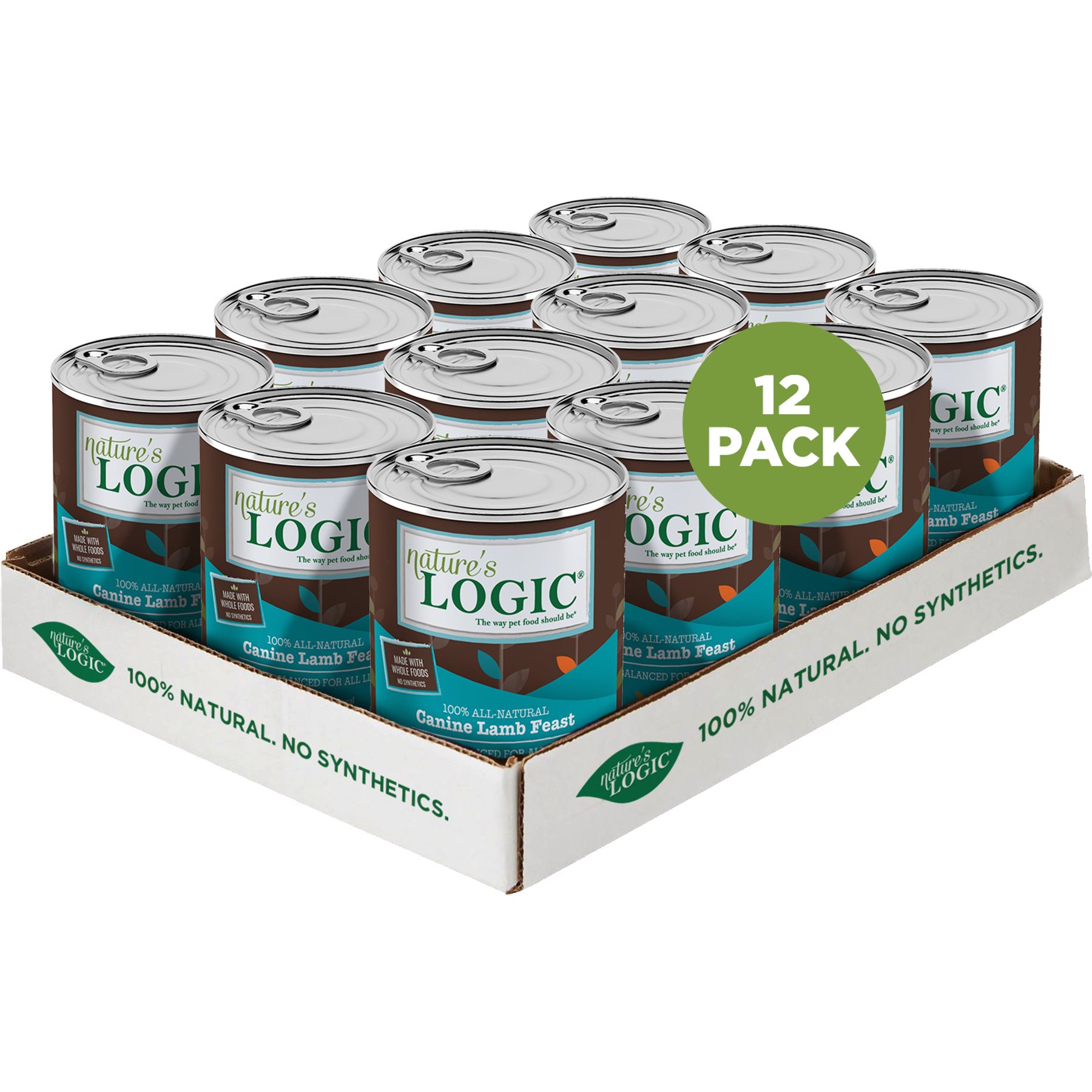 Nature's Logic Canine Lamb Feast Canned Dog Food, 13.2-oz, case of 12