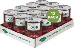 Nature's Logic 100% Natural Canine Beef Feast All Life Stages Grain-Free Wet Dog Food, 13.2-oz, case of 12