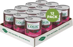 Nature's Logic 100% Natural Canine Pork Feast All Life Stages Grain-Free Wet Dog Food, 13.2-oz, case of 12