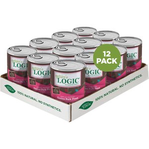 Nature's Logic 100% Natural Canine Pork Feast All Life Stages Grain-Free Wet Dog Food, 13.2-oz, case of 12