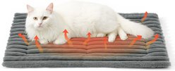 Bedsure Corduroy Fleece Self-Warming Cat & Dog Bed, Grey, Medium