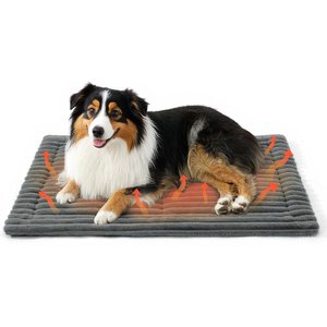 Bedsure Corduroy Fleece Self-Warming Cat & Dog Bed, Grey, X-Large